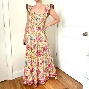 House of Harlow 1960 cotton printed tiered ruffle dress